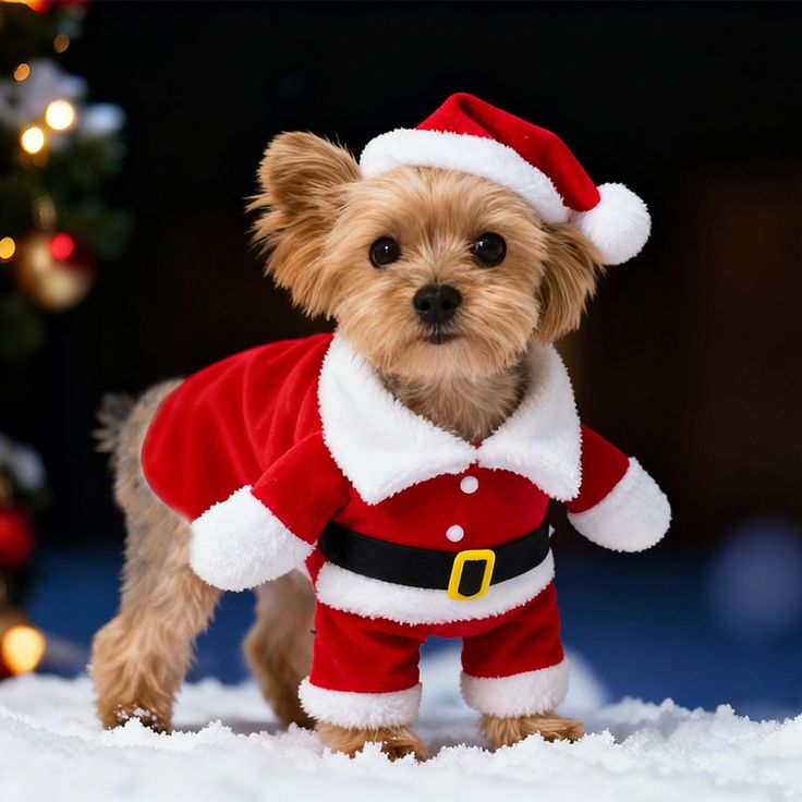 Pet Christmas Santa Costume