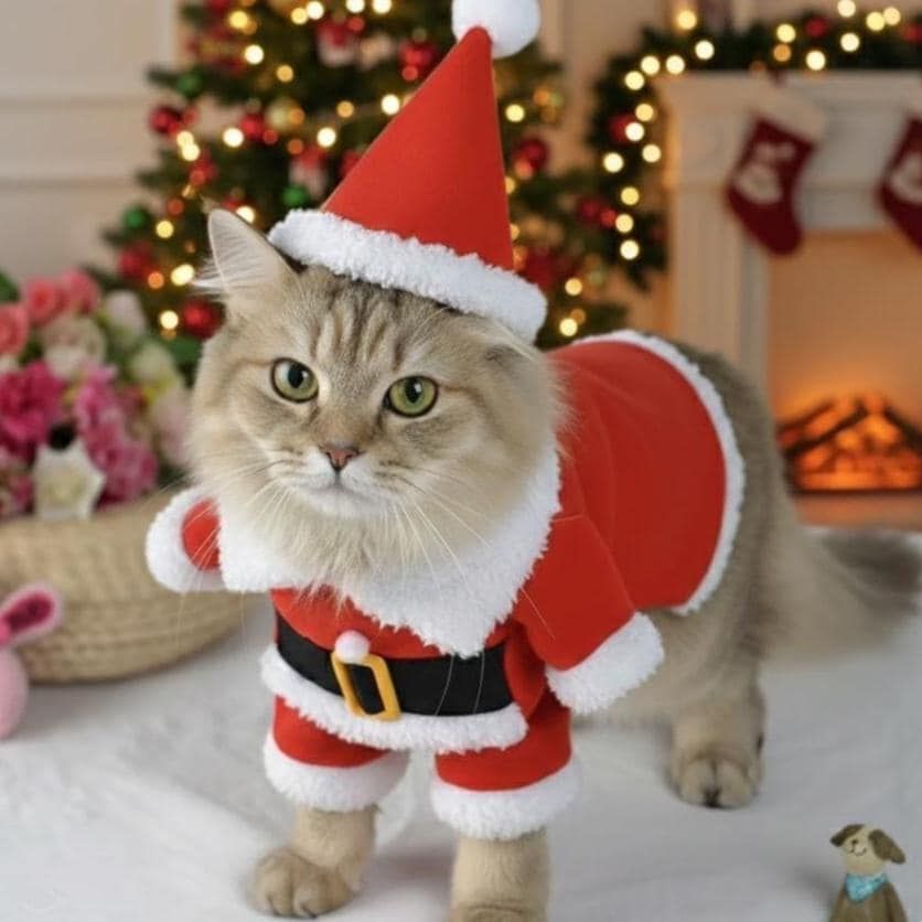 Pet Christmas Santa Costume