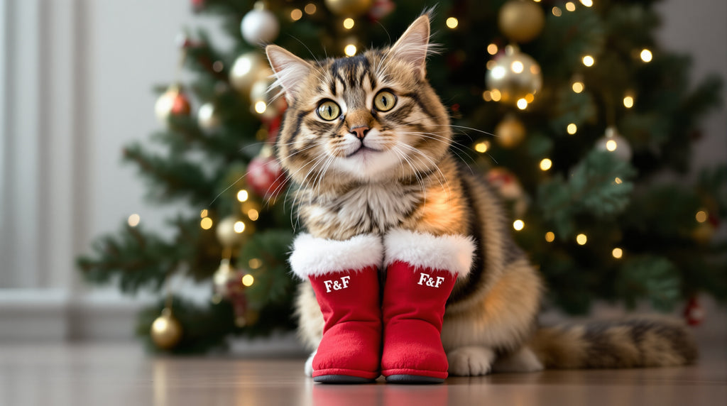 F&F Doggy Kitty Christmas Boots for Pets