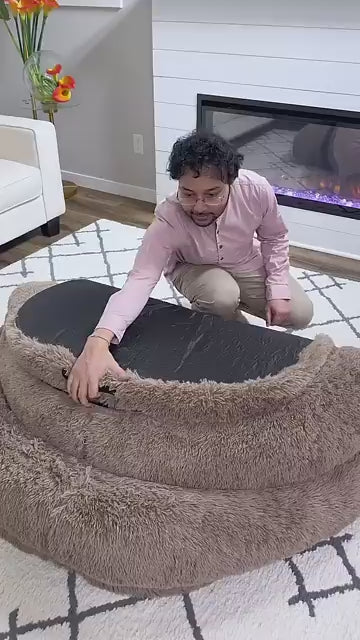 F&F Super Plush Human Dog Bed | Orthopaedic, Hypoallergenic | Humans, Dogs, Cats, Animal Bed